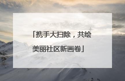 携手大扫除，共绘美丽社区新画卷