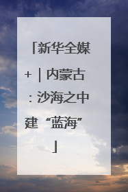 新华全媒+｜内蒙古：沙海之中建“蓝海”