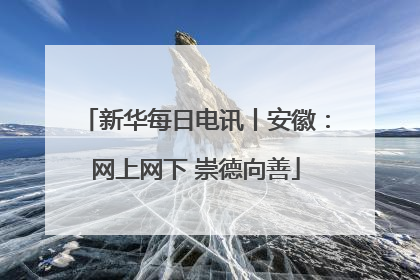 新华每日电讯丨安徽：网上网下 崇德向善