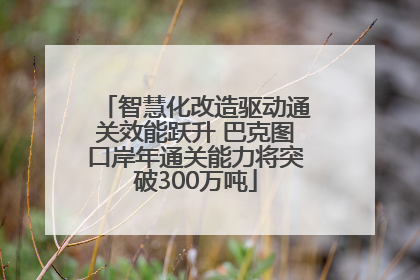 智慧化改造驱动通关效能跃升 巴克图口岸年通关能力将突破300万吨