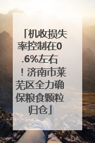 机收损失率控制在0.6%左右！济南市莱芜区全力确保粮食颗粒归仓