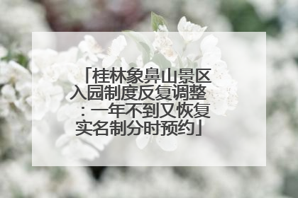 桂林象鼻山景区入园制度反复调整：一年不到又恢复实名制分时预约