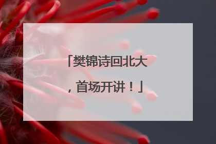 樊锦诗回北大，首场开讲！