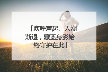 欢呼声起、人潮渐退，藏蓝身影始终守护在此