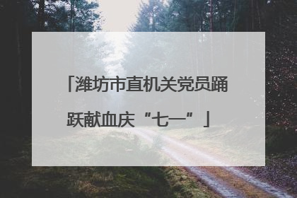 潍坊市直机关党员踊跃献血庆“七一”