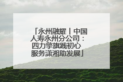 永州融耀丨中国人寿永州分公司：四力擎旗践初心 服务潇湘助发展