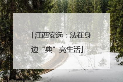 江西安远：法在身边“典”亮生活