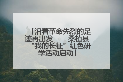 沿着革命先烈的足迹再出发——桑植县“我的长征”红色研学活动启动