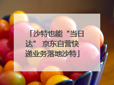 沙特也能“当日达” 京东自营快递业务落地沙特