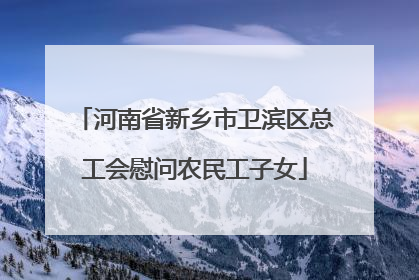 河南省新乡市卫滨区总工会慰问农民工子女