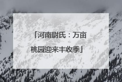 河南尉氏：万亩桃园迎来丰收季