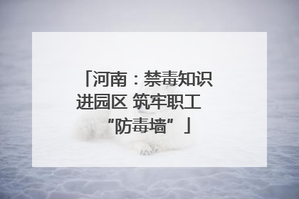 河南：禁毒知识进园区 筑牢职工“防毒墙”