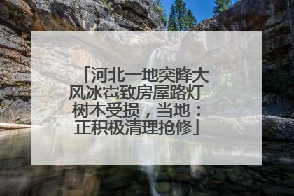 河北一地突降大风冰雹致房屋路灯树木受损，当地：正积极清理抢修