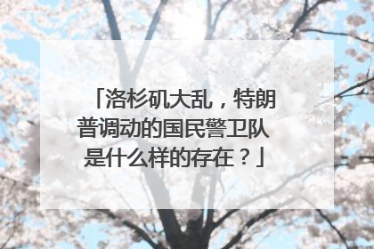 洛杉矶大乱，特朗普调动的国民警卫队是什么样的存在？