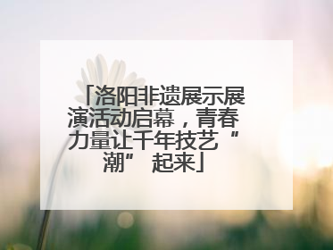 洛阳非遗展示展演活动启幕，青春力量让千年技艺“潮” 起来
