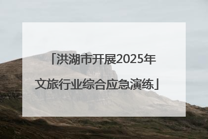 洪湖市开展2025年文旅行业综合应急演练
