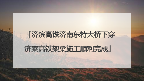 济滨高铁济南东特大桥下穿济莱高铁架梁施工顺利完成