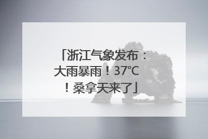 浙江气象发布：大雨暴雨！37℃！桑拿天来了