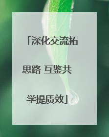 深化交流拓思路 互鉴共学提质效