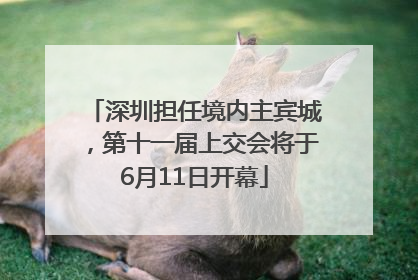 深圳担任境内主宾城，第十一届上交会将于6月11日开幕