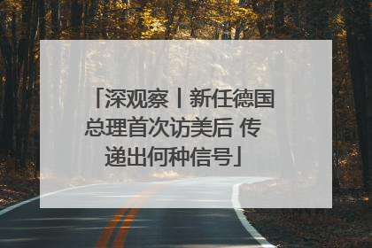 深观察丨新任德国总理首次访美后 传递出何种信号