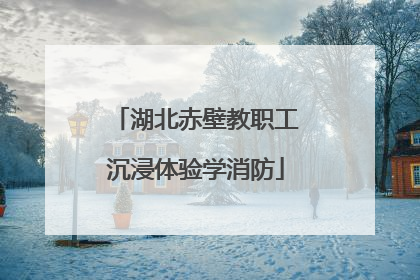 湖北赤壁教职工沉浸体验学消防