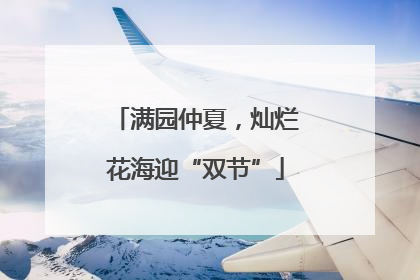 满园仲夏，灿烂花海迎“双节”