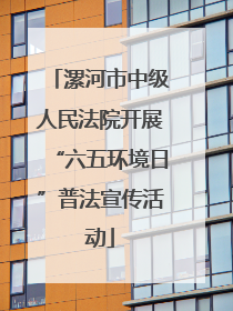 漯河市中级人民法院开展“六五环境日”普法宣传活动