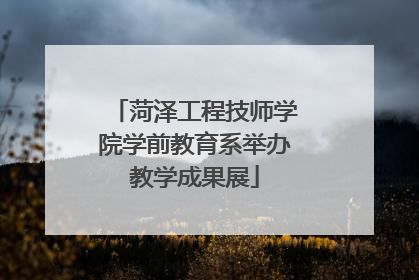 菏泽工程技师学院学前教育系举办教学成果展