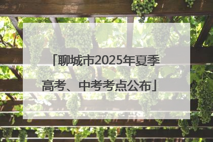 聊城市2025年夏季高考、中考考点公布