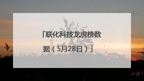 联化科技龙虎榜数据（5月28日）