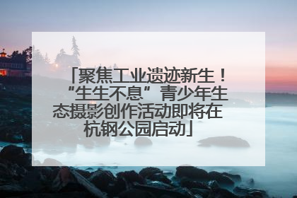 聚焦工业遗迹新生！“生生不息”青少年生态摄影创作活动即将在杭钢公园启动
