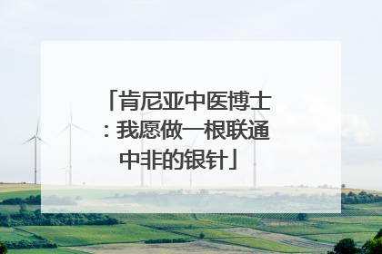 肯尼亚中医博士：我愿做一根联通中非的银针