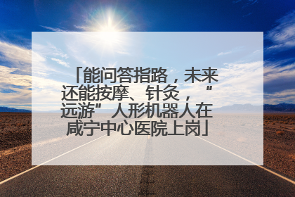能问答指路，未来还能按摩、针灸，“远游”人形机器人在咸宁中心医院上岗
