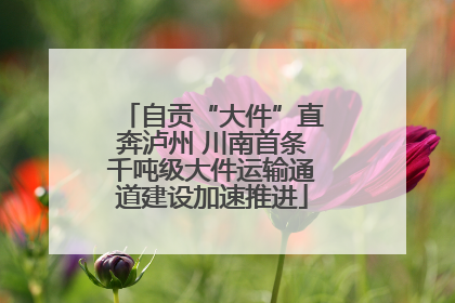 自贡“大件”直奔泸州 川南首条千吨级大件运输通道建设加速推进