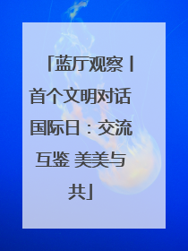 蓝厅观察丨首个文明对话国际日：交流互鉴 美美与共