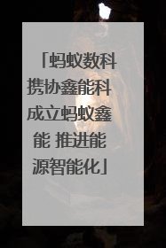 蚂蚁数科携协鑫能科成立蚂蚁鑫能 推进能源智能化