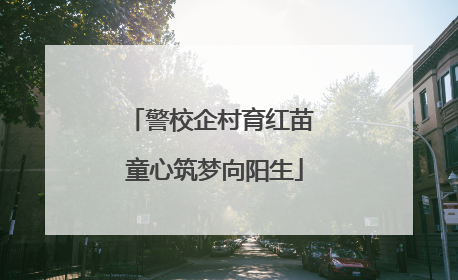 警校企村育红苗 童心筑梦向阳生