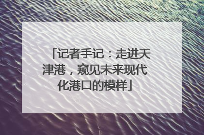 记者手记：走进天津港，窥见未来现代化港口的模样