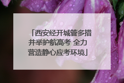 西安经开城管多措并举护航高考 全力营造静心应考环境