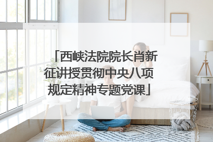 西峡法院院长肖新征讲授贯彻中央八项规定精神专题党课