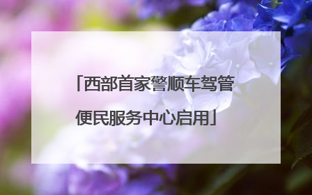 西部首家警顺车驾管便民服务中心启用