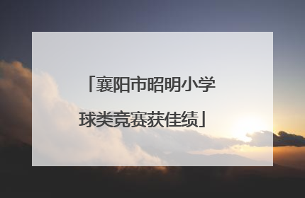 襄阳市昭明小学球类竞赛获佳绩
