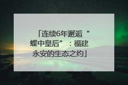 连续6年邂逅“蝶中皇后”：福建永安的生态之约