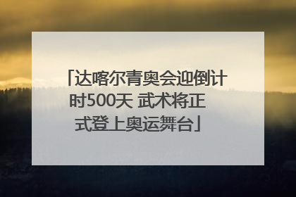 达喀尔青奥会迎倒计时500天 武术将正式登上奥运舞台