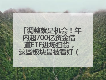 调整就是机会！年内超700亿资金借道ETF进场扫货，这些板块最被看好（附名单）