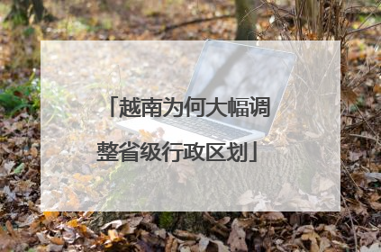 越南为何大幅调整省级行政区划