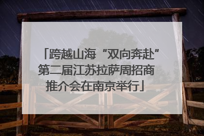 跨越山海“双向奔赴” 第二届江苏拉萨周招商推介会在南京举行