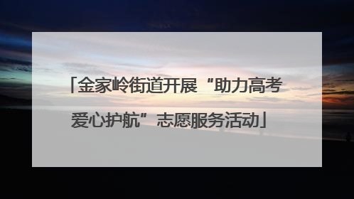 金家岭街道开展“助力高考 爱心护航”志愿服务活动