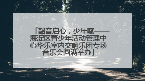 韶音启心，少年赋——海淀区青少年活动管理中心华乐室内交响乐团专场音乐会圆满举办